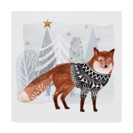 Trademark Fine Art Victoria Borges 'Cozy Woodland Animal I' Canvas Art, 24x24 WAG08541-C2424GG